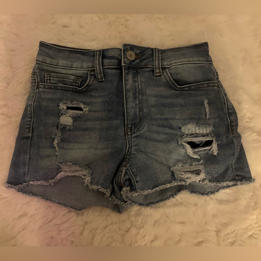 SO Blue Jean Shorts Distressed Casual